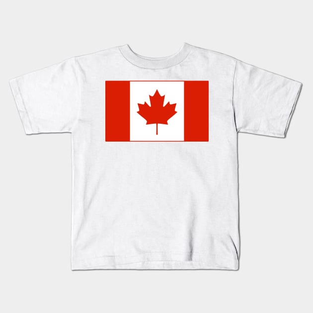 Canada flag Kids T-Shirt by Cute Tees Kawaii